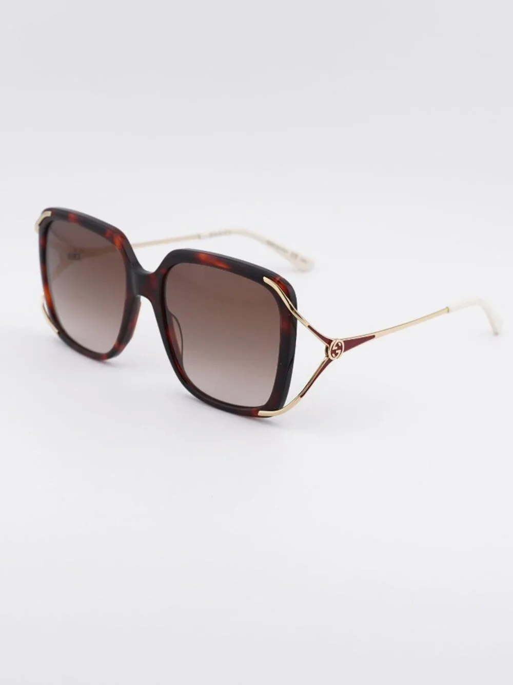Gucci GG0647S 002 Sunglasses Havana Square Frame, Brown Lenses